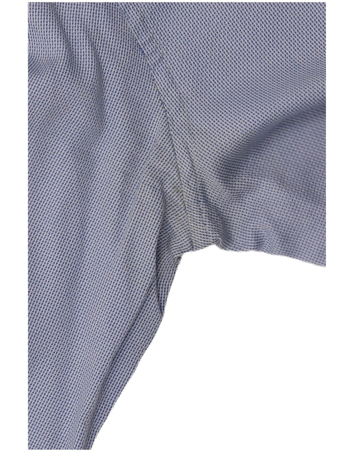 Koszula męska Zara Slim Fit, mała, niebieska, bawełniana w cętki