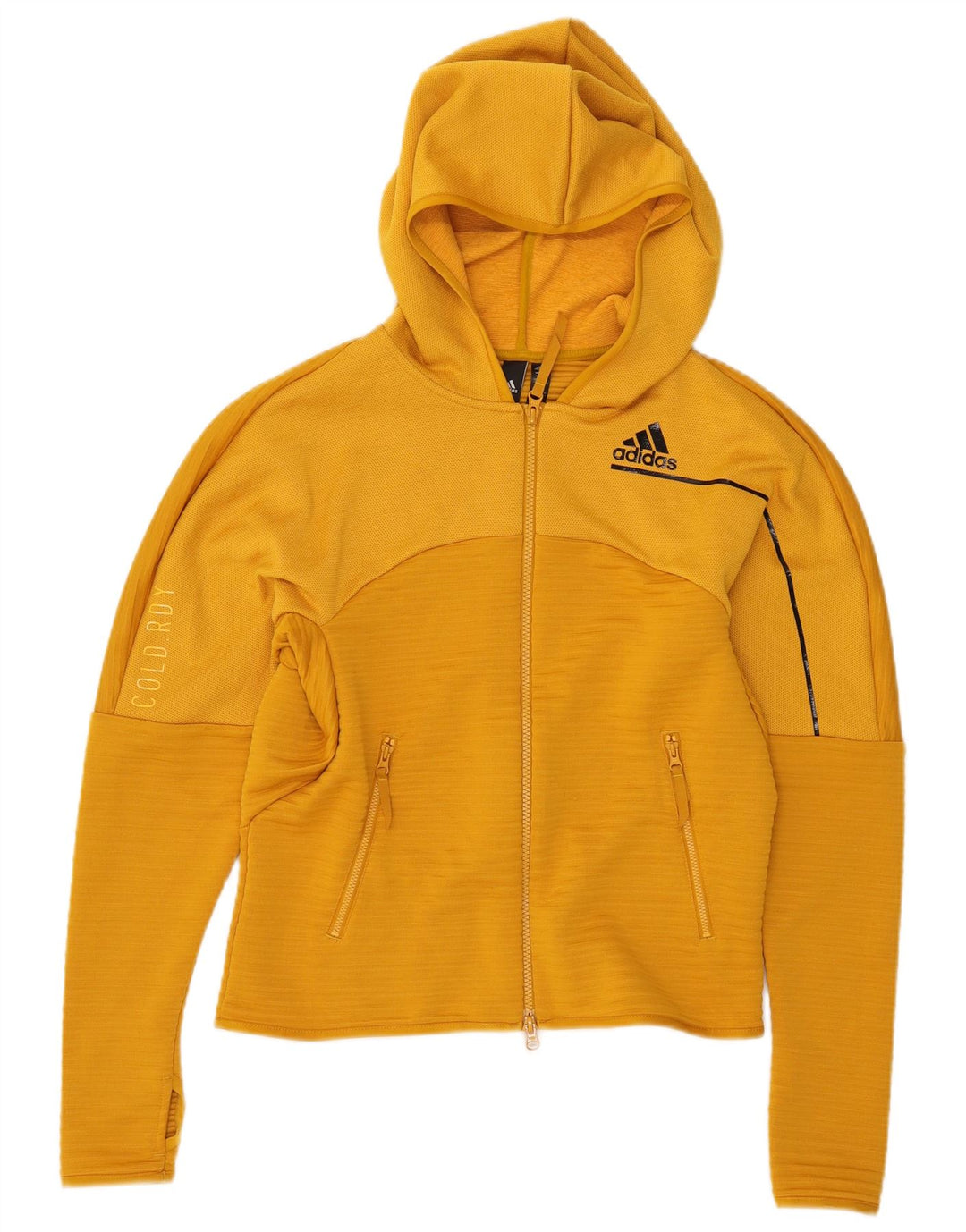 Damski sweter z kapturem i zamkiem ADIDAS UK 12/14 Średni żółty