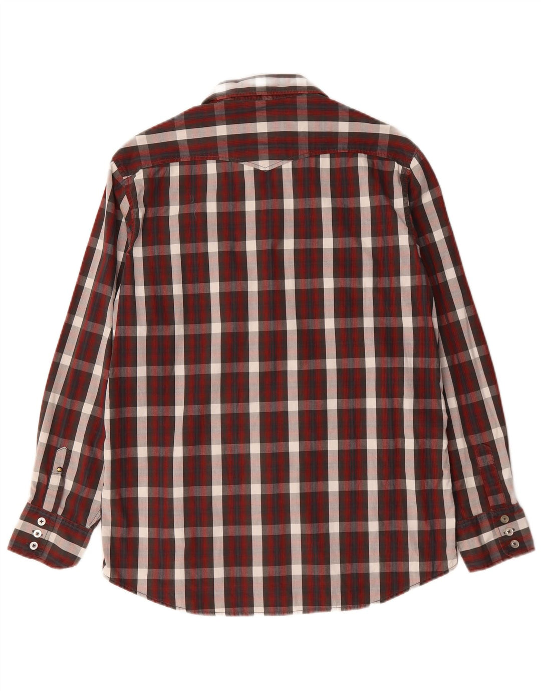 Koszula męska Jack & Jones, duża, bordowa, bawełniana w kratkę