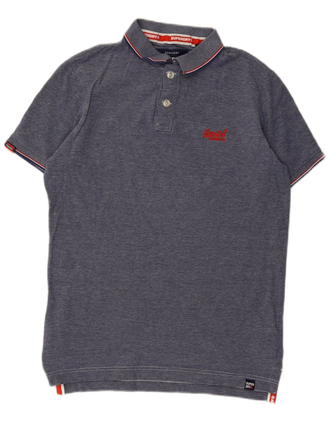 Męska koszulka polo Superdry, bawełniana, w kolorze średniego niebieskiego w cętki