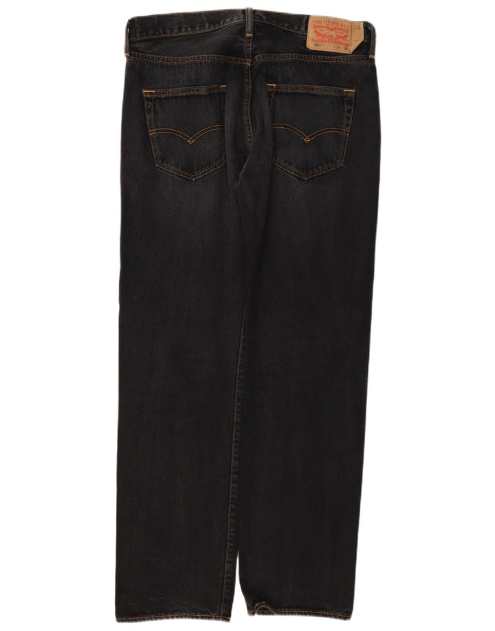 Męskie dżinsy Levi's 501 Straight 34 L34 Szara bawełna