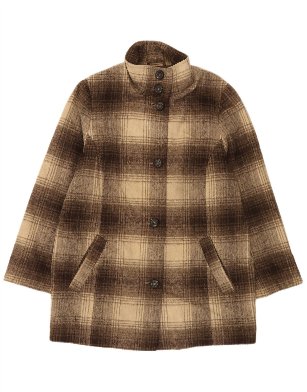 Marks & Spencer Płaszcz damski UK 18 XL, akryl, brązowa kratka