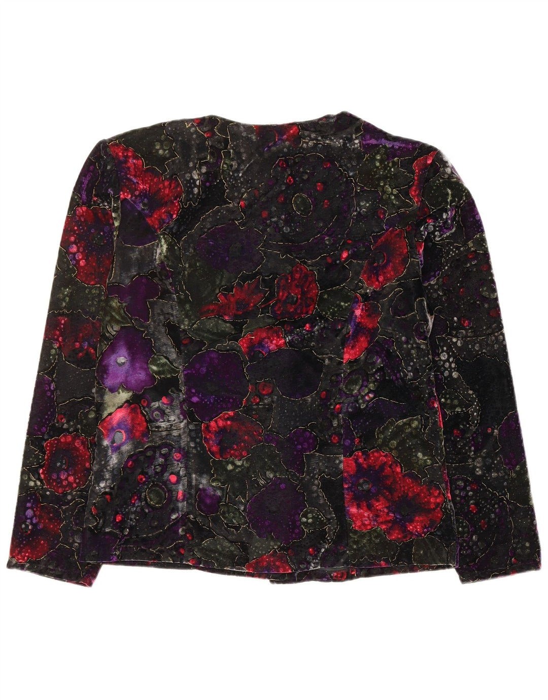 VINTAGE Womens 5 Button Blazer Jacket UK 16 Large Multicoloured Floral