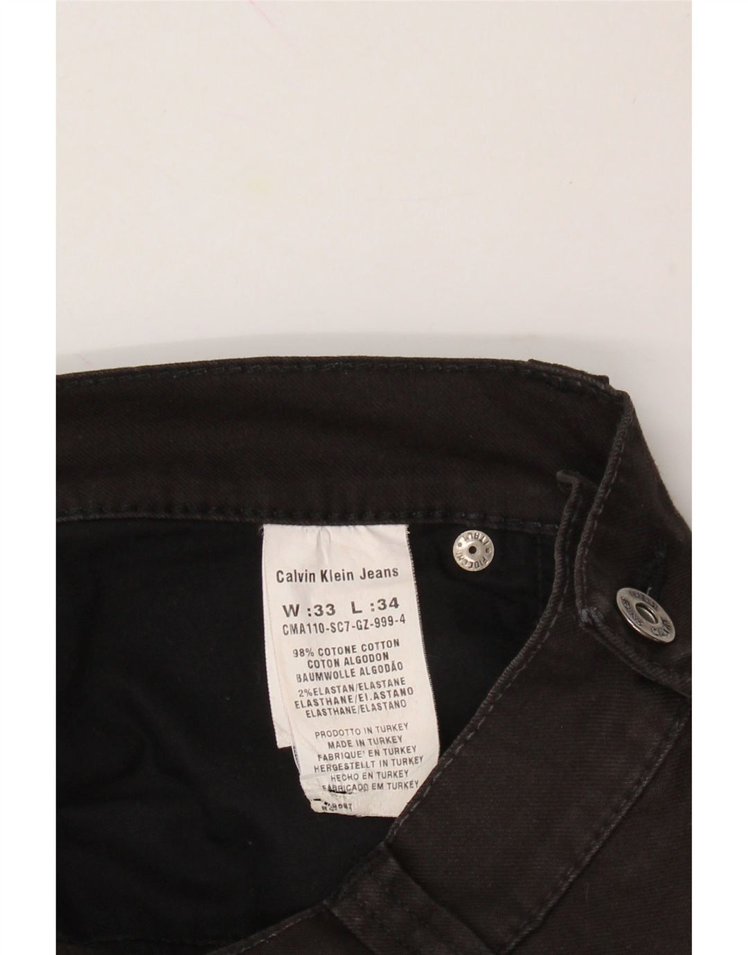 CALVIN KLEIN Womens Capri Slim Jeans W33 L24 Black Cotton Vintage Calvin Klein and Second-Hand Calvin Klein from Messina Hembry 
