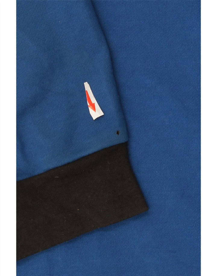 Adidas Męski sweter z kapturem Climalite Zip 2XL Niebieski poliester z blokami kolorów