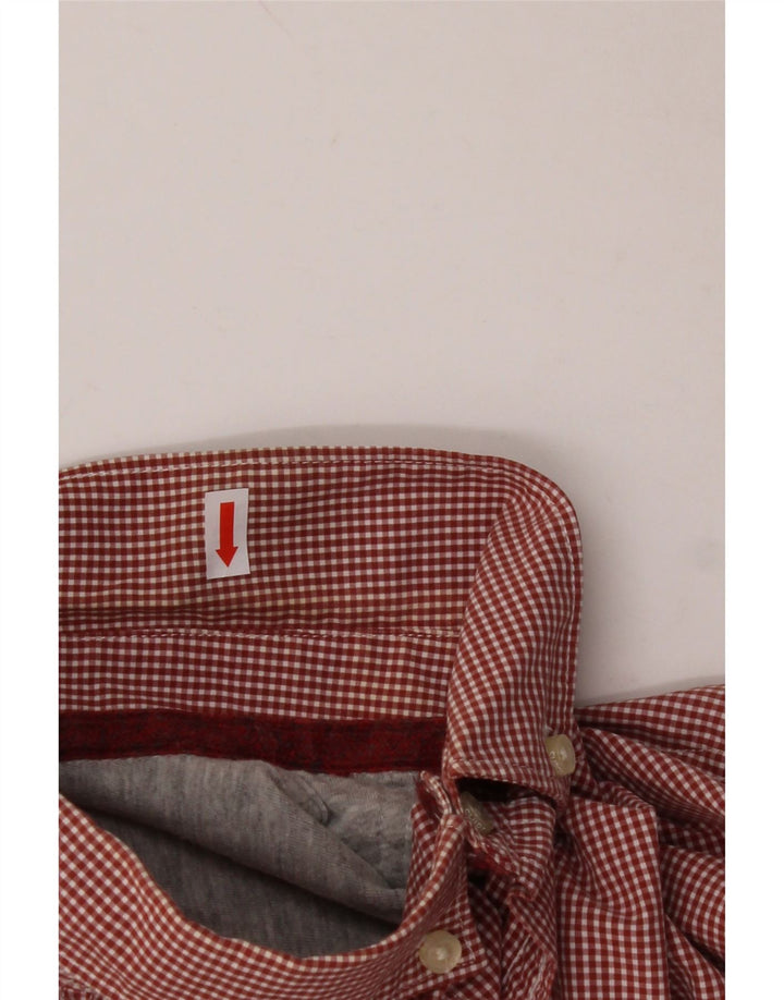 SUPERDRY Koszula męska XL, bawełniana czerwona kratka