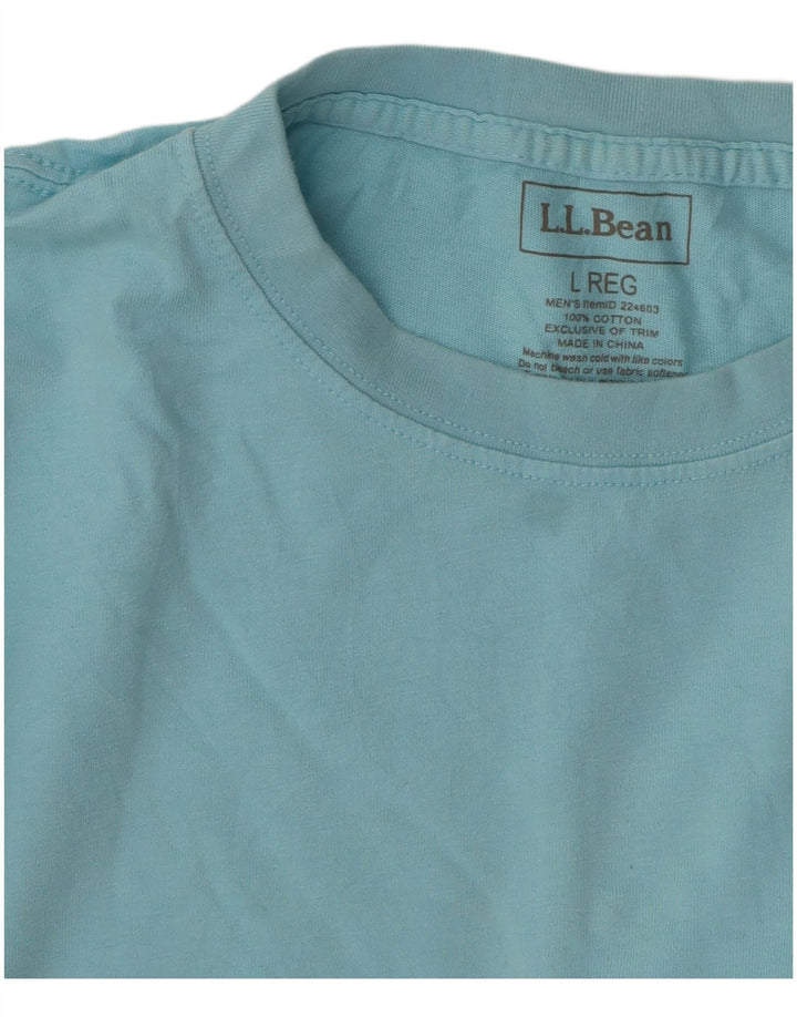 Męski top z długim rękawem L.L.Bean, duży, niebieski, bawełniany
