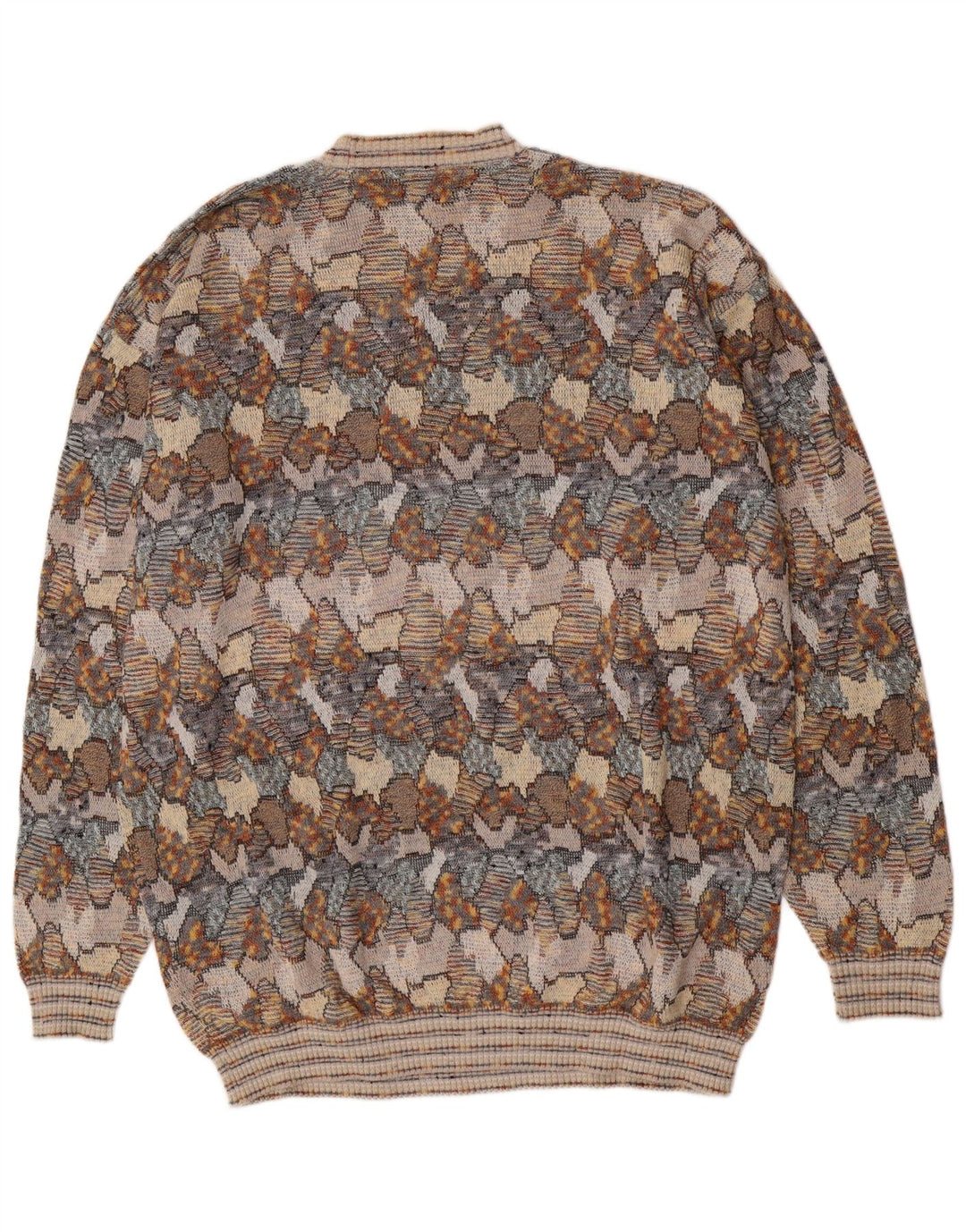 Sweter męski Suspense z abstrakcyjnym wzorem i okrągłym dekoltem IT 54 XL szary
