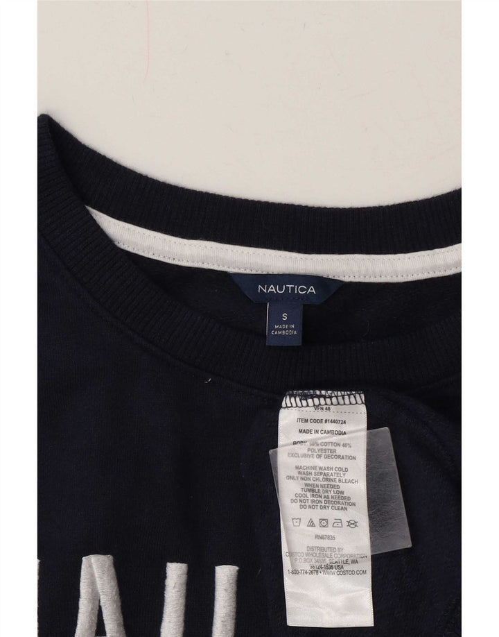 Damska bluza oversize Nautica z grafiką UK 10, mała, granatowa