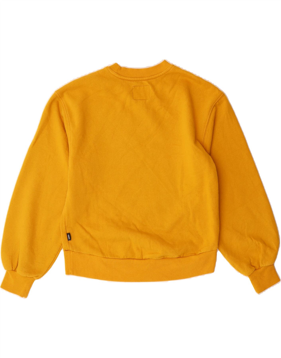 VANS Womens Oversized Sweatshirt Jumper UK 6 XS Yellow Cotton Vintage Vans and Second-Hand Vans from Messina Hembry 