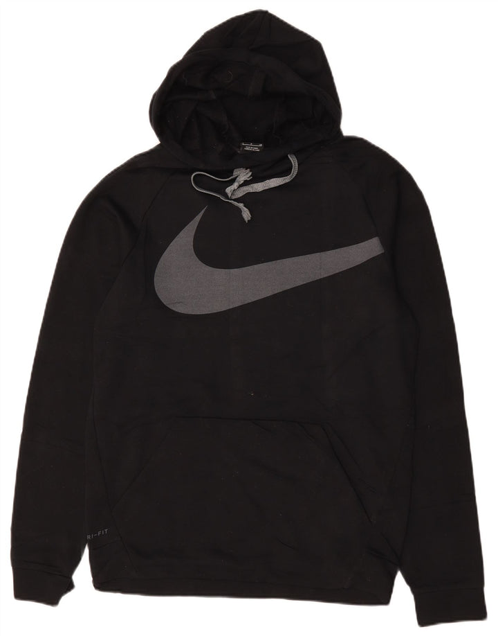 Męski sweter z kapturem Nike Dri Fit Graphic, mały, czarny, poliestrowy