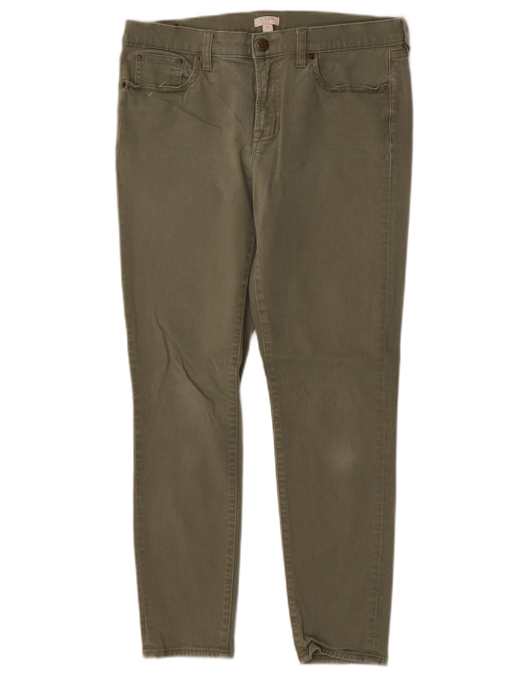 Damskie jeansy skinny J. Crew W29 L27, bawełna khaki