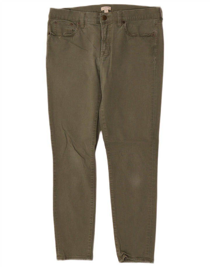 Damskie jeansy skinny J. Crew W29 L27, bawełna khaki