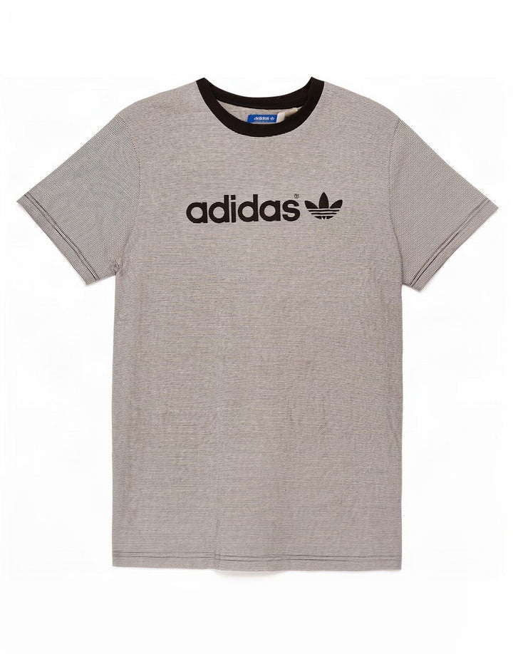 Męska koszulka graficzna Adidas Top Medium Grey Pinstripe