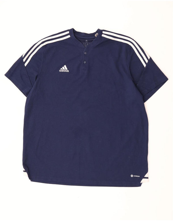 T-shirt męski Adidas Top 2XL granatowy, bawełniany
