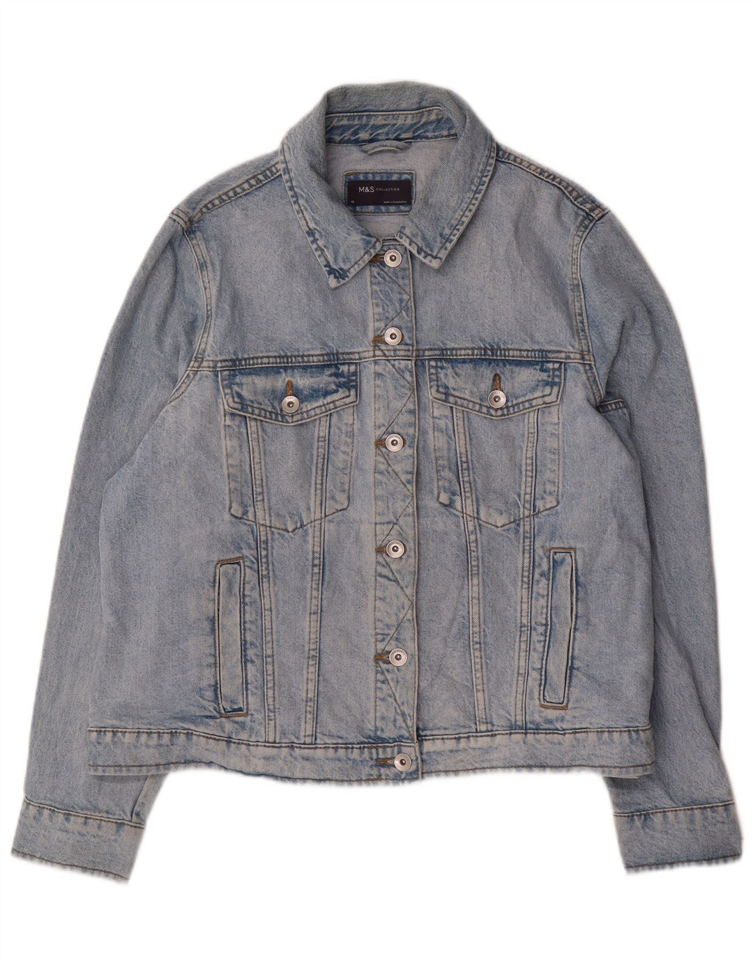 Marks & Spencer Damska kurtka dżinsowa UK 18 XL, niebieska, bawełniana