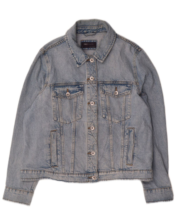 Marks & Spencer Damska kurtka dżinsowa UK 18 XL, niebieska, bawełniana