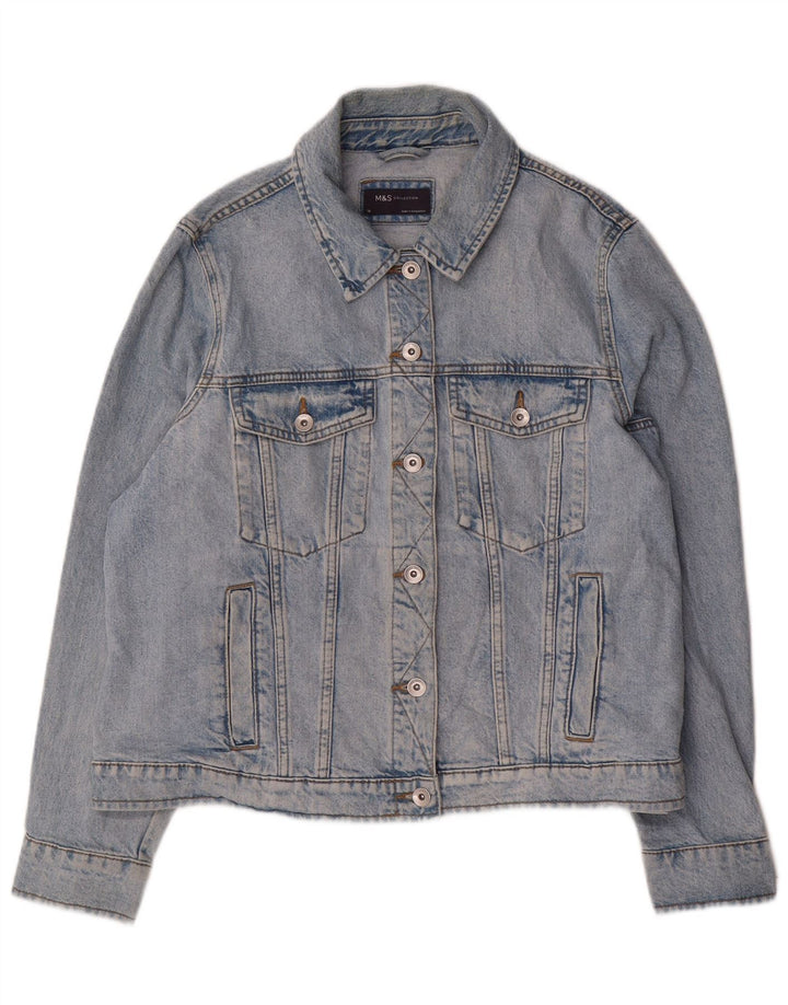 Marks & Spencer Damska kurtka dżinsowa UK 18 XL, niebieska, bawełniana
