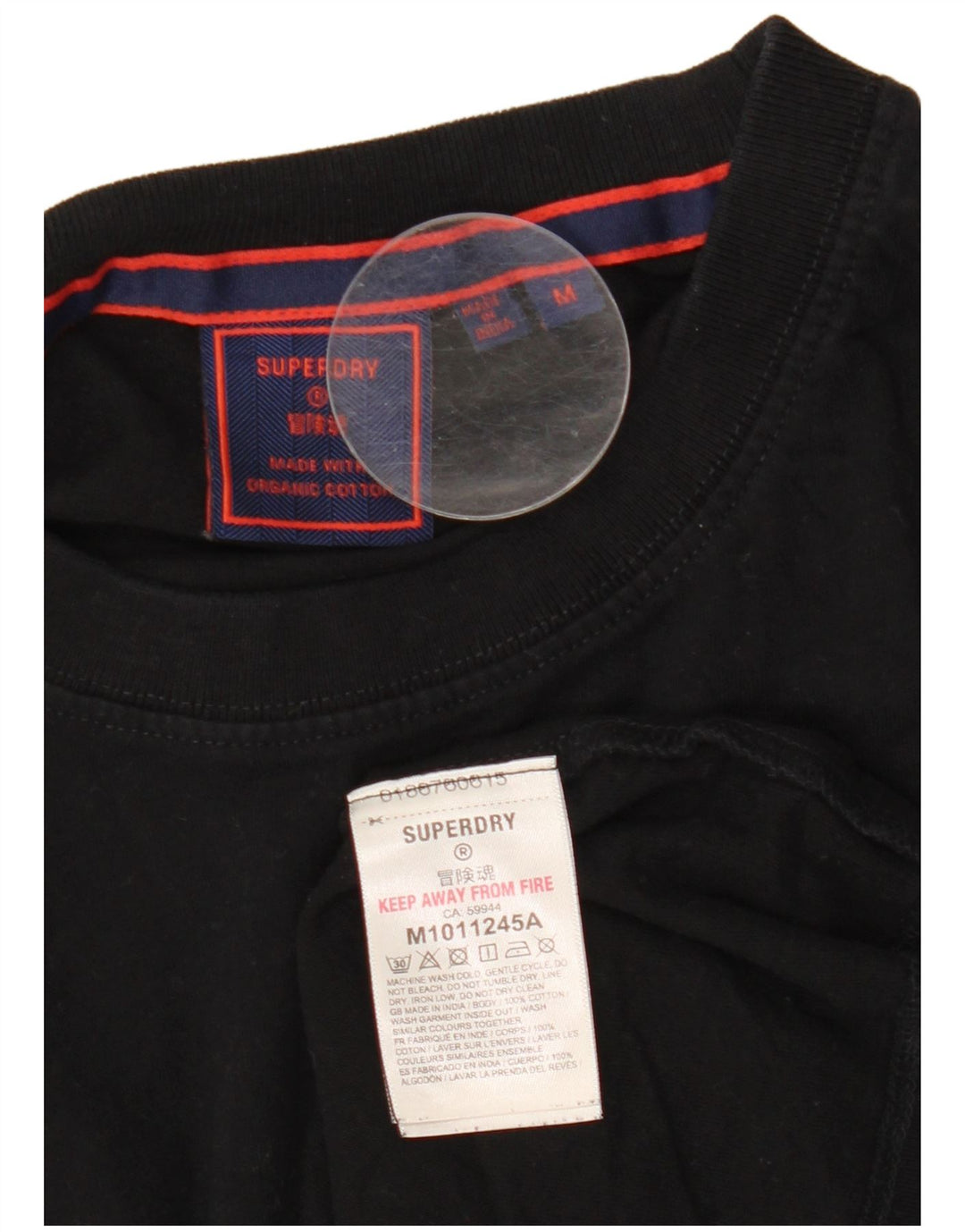 T-shirt męski Superdry, bawełniany, średni czarny