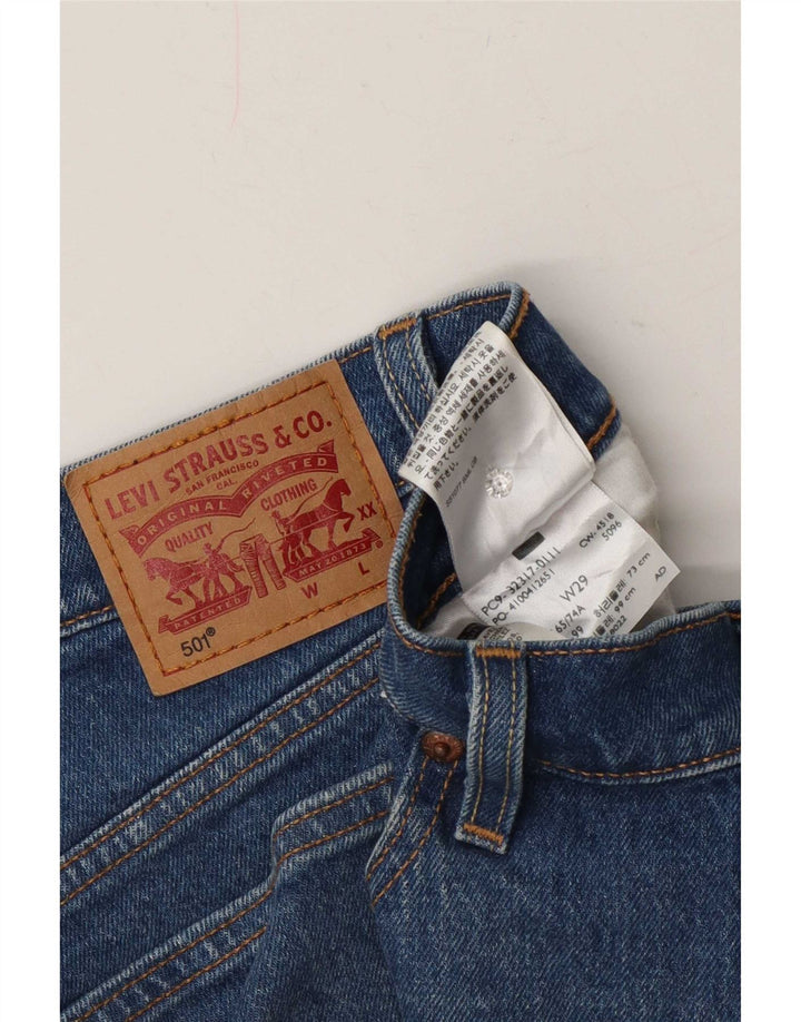 Damskie spodenki jeansowe Levi's 501 W29 Małe, niebieskie, bawełniane