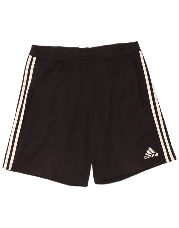 Męskie spodenki sportowe Adidas Climacool, duże, czarne, z blokami kolorów, z poliestru