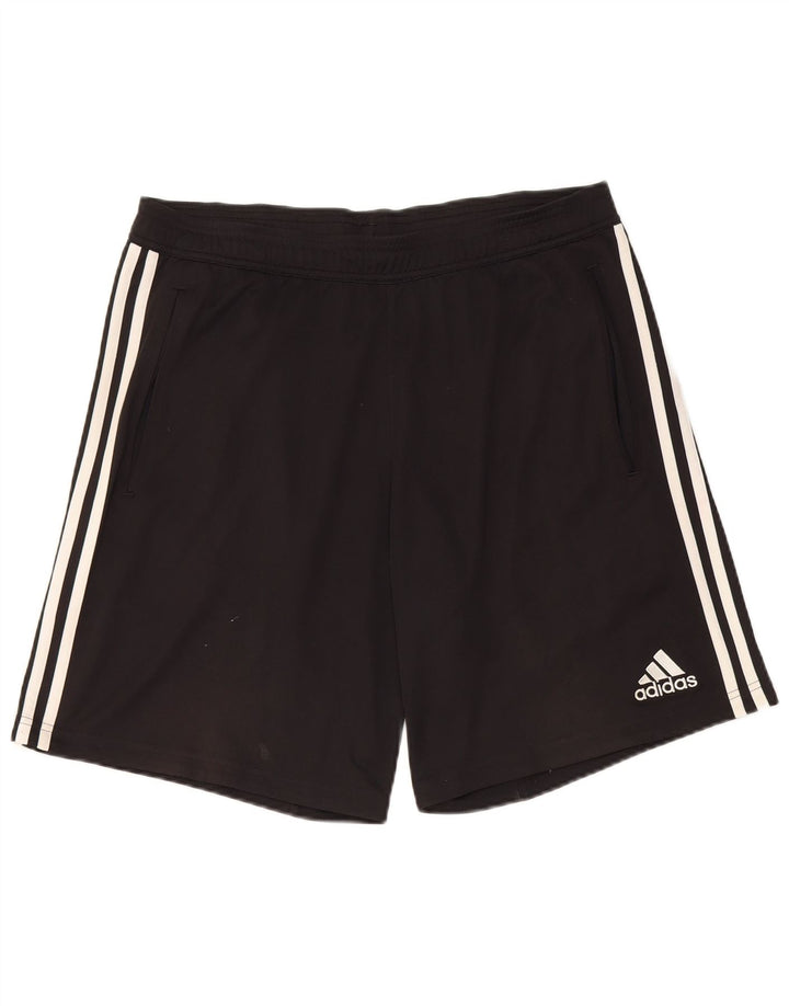 Męskie spodenki sportowe Adidas Climacool, duże, czarne, z blokami kolorów, z poliestru