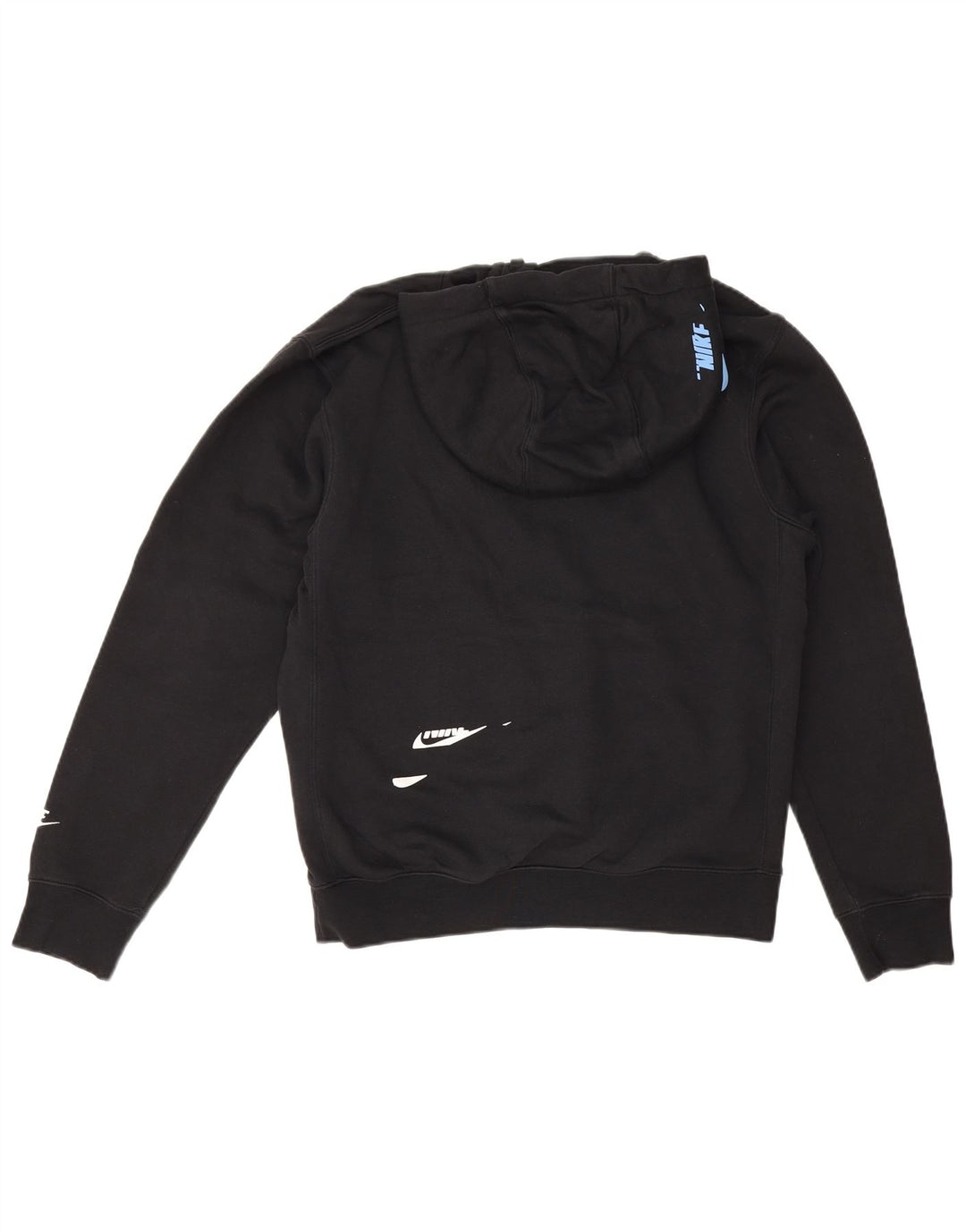 Męski sweter z kapturem Nike z grafiką, mały, czarny, bawełniany