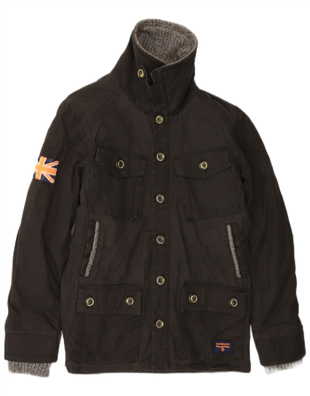 Męska kurtka użytkowa Superdry UK 38, średnia czarna, bawełniana