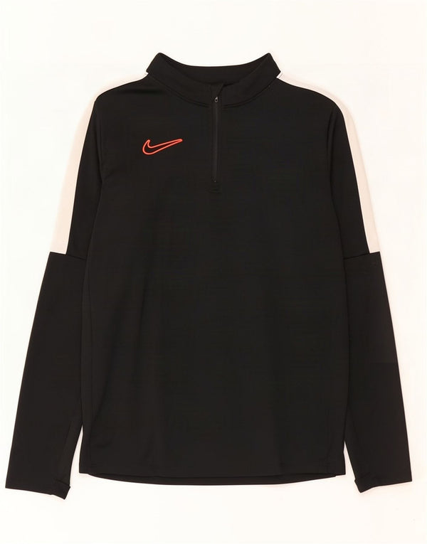 Chłopięca koszulka Nike Dri Fit z długim rękawem, 12-13 lat, duża, czarna, z blokami kolorów