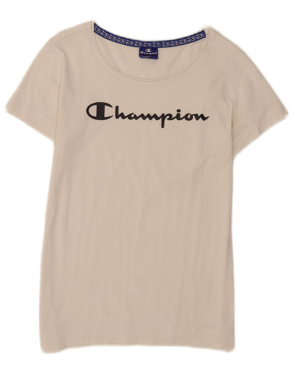 Chłopięca koszulka Champion Regular Graphic T-shirt 9-10 lat, średnia biel
