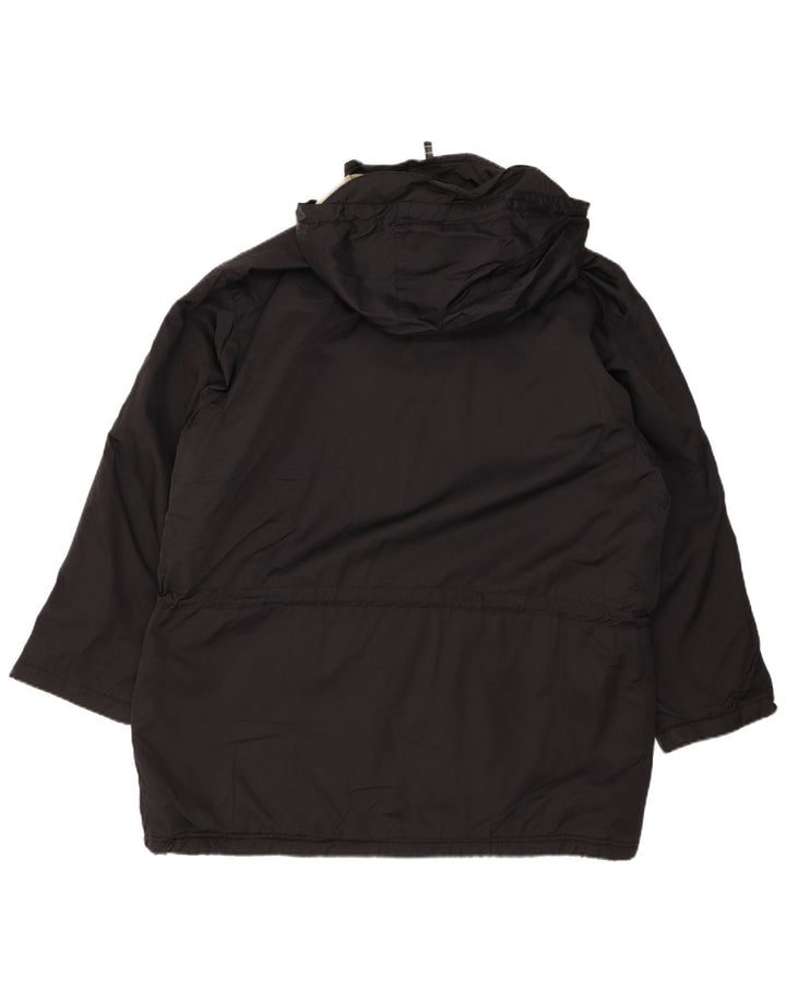 EDDIE BAUER Damski płaszcz wiatrówka oversize z kapturem UK 16, duży czarny