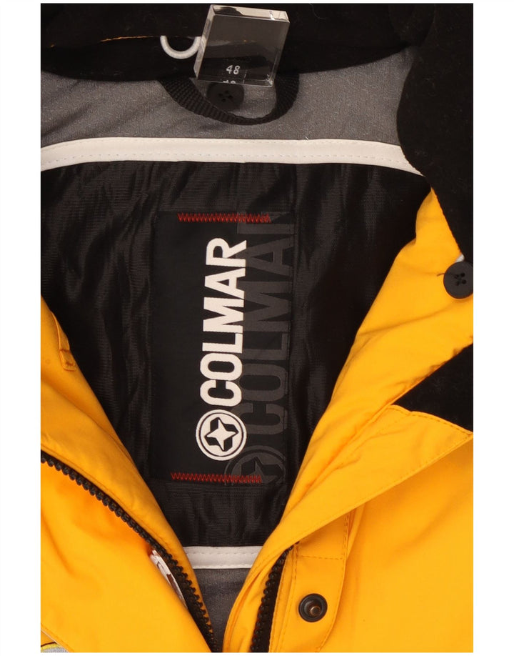 Damska kurtka narciarska z kapturem Colmar IT 48 XL, nylon w kolorze żółtym