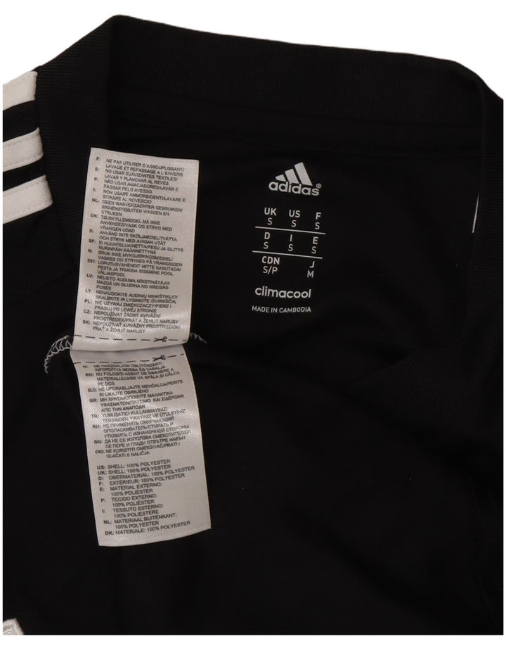 Adidas Męski T-shirt z grafiką Durham Top, mały, czarny poliester z blokami kolorów