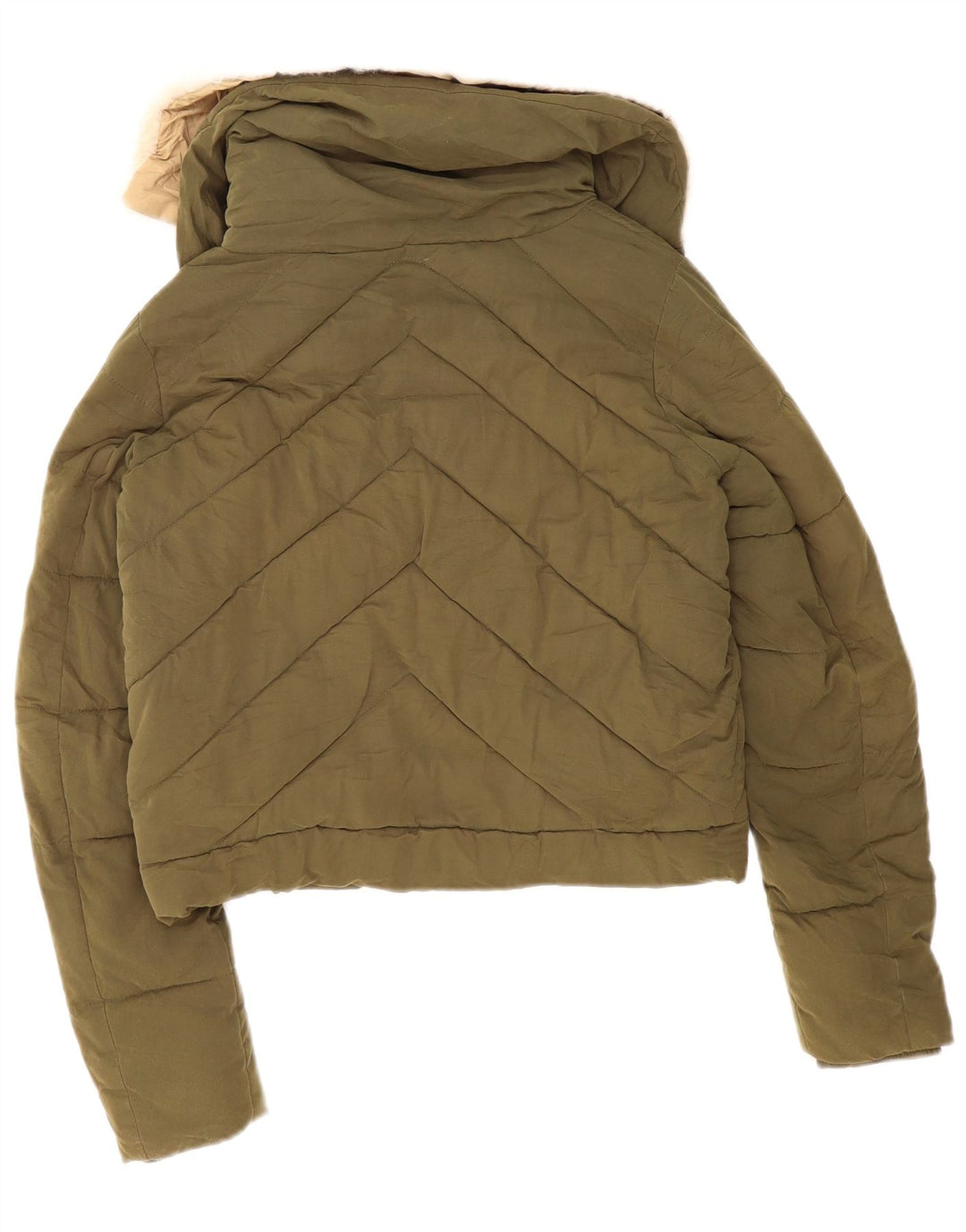 Ocieplana kurtka damska Zara Oversize UK 6 XS Khaki
