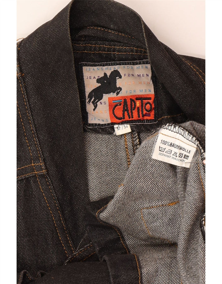 Męska kamizelka dżinsowa VINTAGE IT 52 XL, szara bawełna