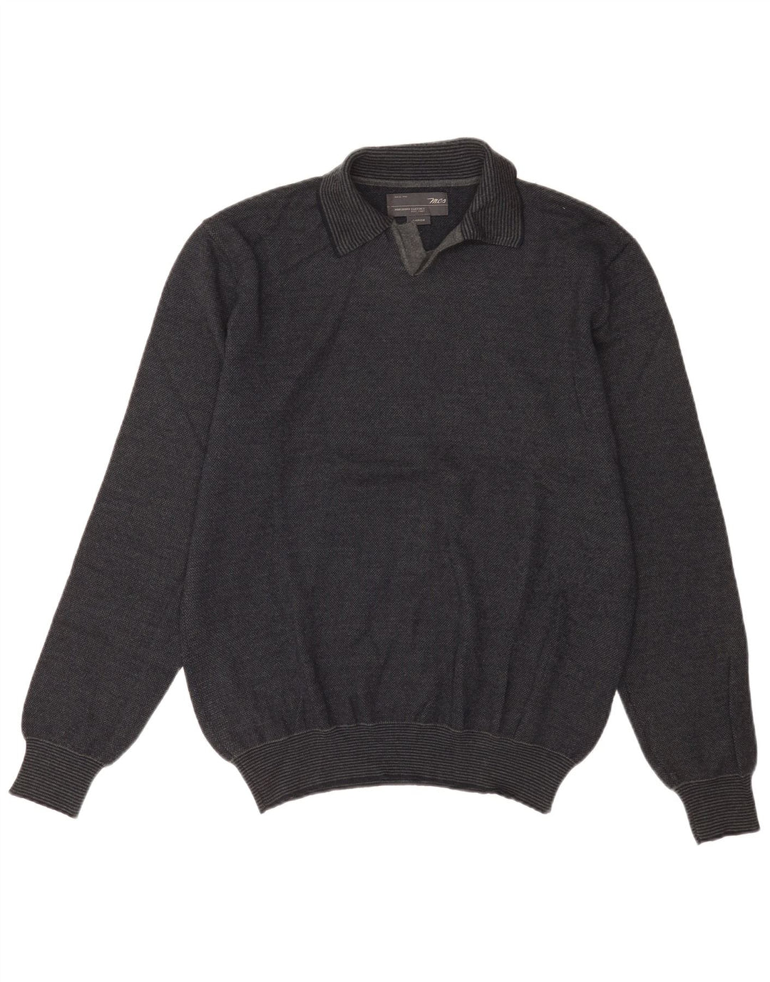 Męski sweter polo Marlboro Classics, duży, szary, wełniany