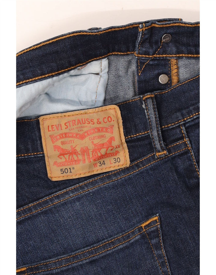 Męskie dżinsy Levi's 501 Straight W34 L30 Granatowe