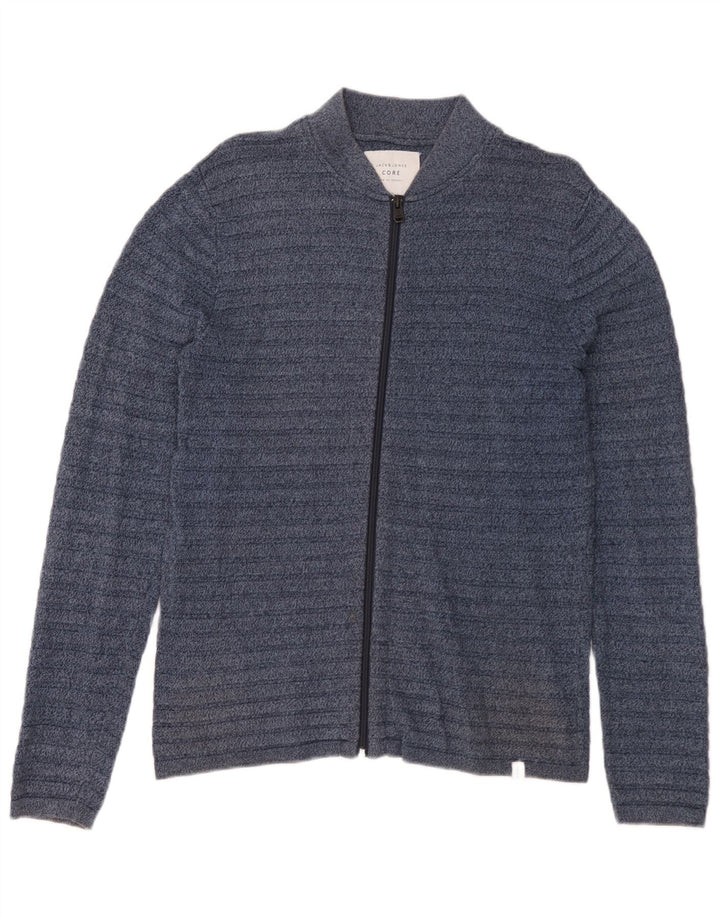 Męski sweter kardigan Jack & Jones w małe granatowe paski