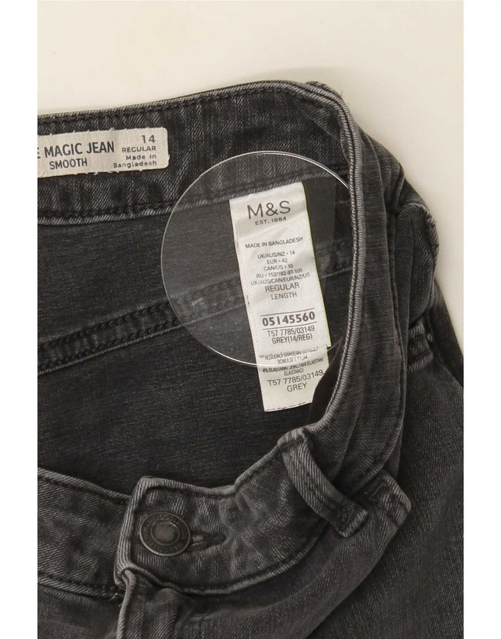 Marks & Spencer Damskie The Magic Slim Jeans UK 14 Medium W30 L28 Szare