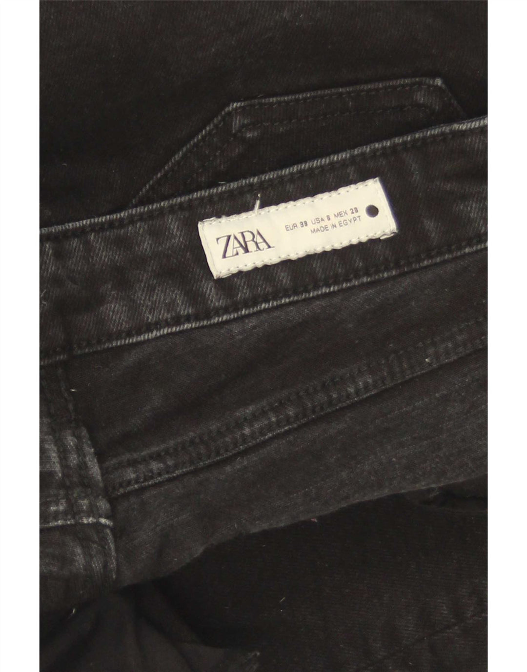 Damskie proste dżinsy Zara EU 38 Small W28 L27 Czarne