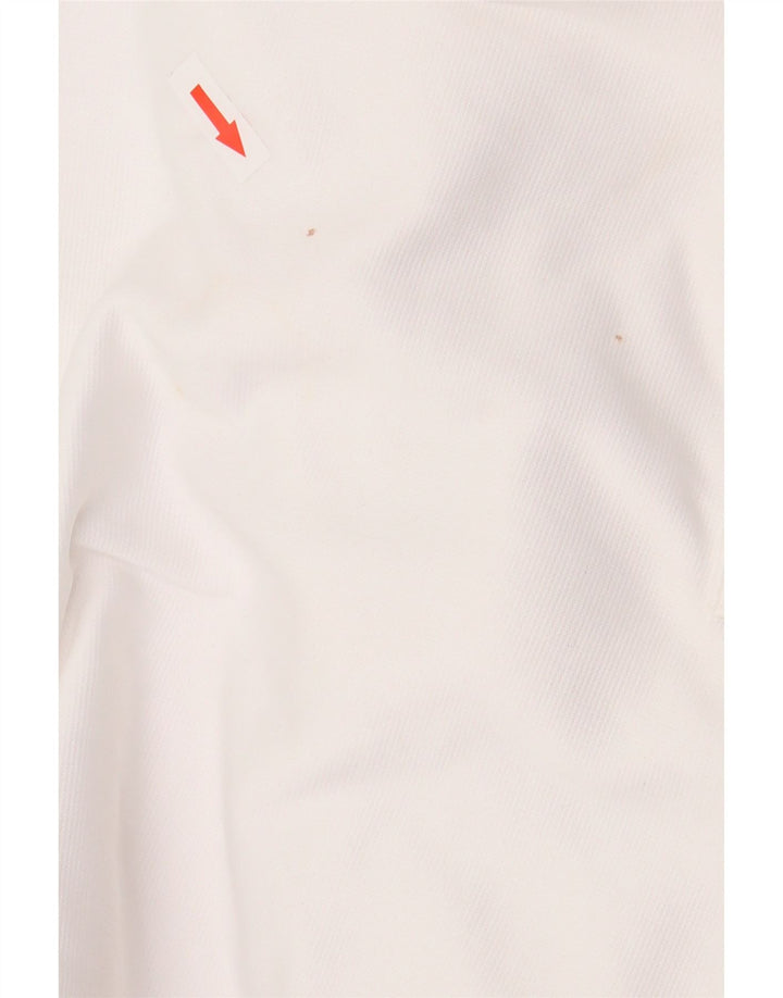 Męski sweter z kapturem i grafiką UNDER ARMOUR, duży, biały, poliestrowy blok kolorów