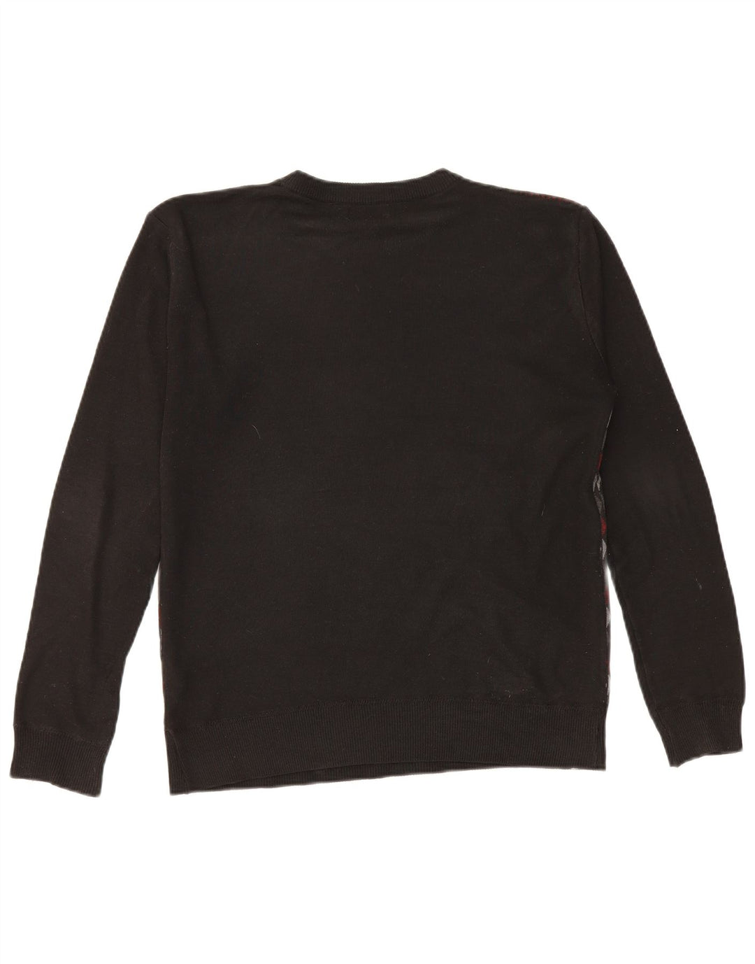 Męski sweter Pierre Cardin z okrągłym dekoltem, duży, czarny, geometryczny poliester