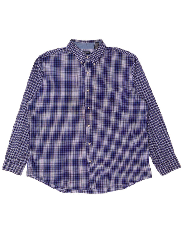 Koszula męska Chaps Easy Care 2XL, niebieska bawełniana kratka