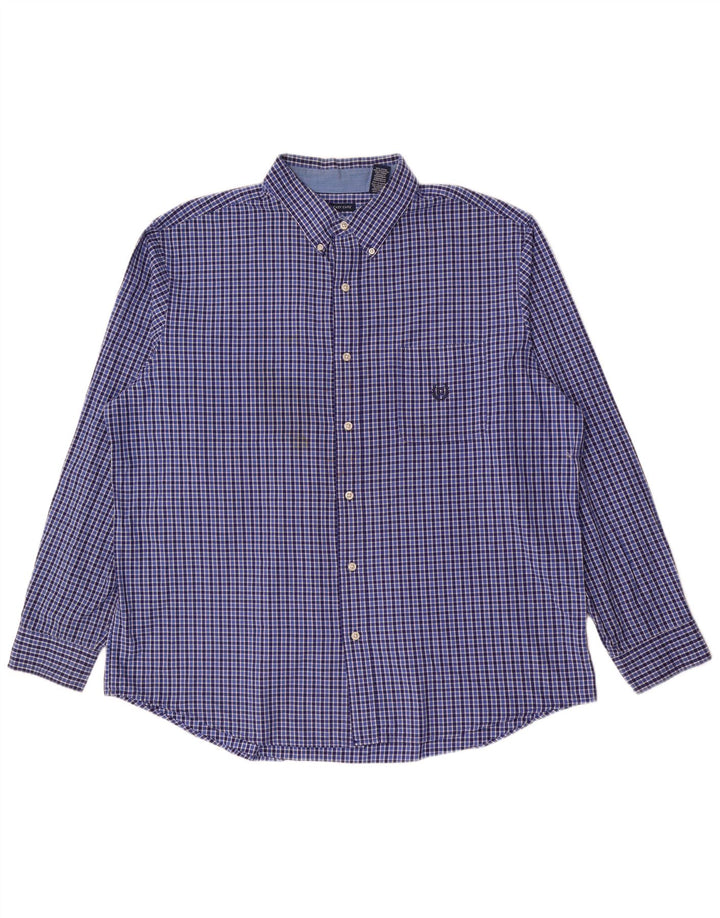 Koszula męska Chaps Easy Care 2XL, niebieska bawełniana kratka