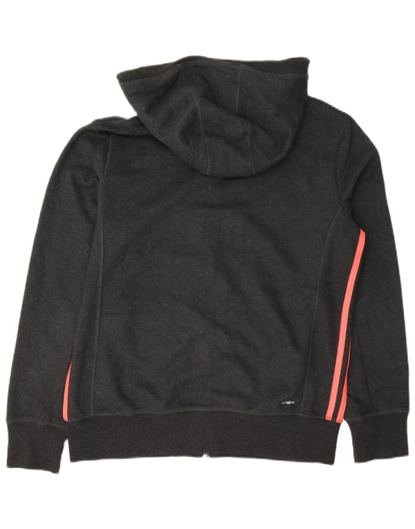Adidas Damski sweter z kapturem Climalite Zip UK 16/18, duży, szary, bawełniany