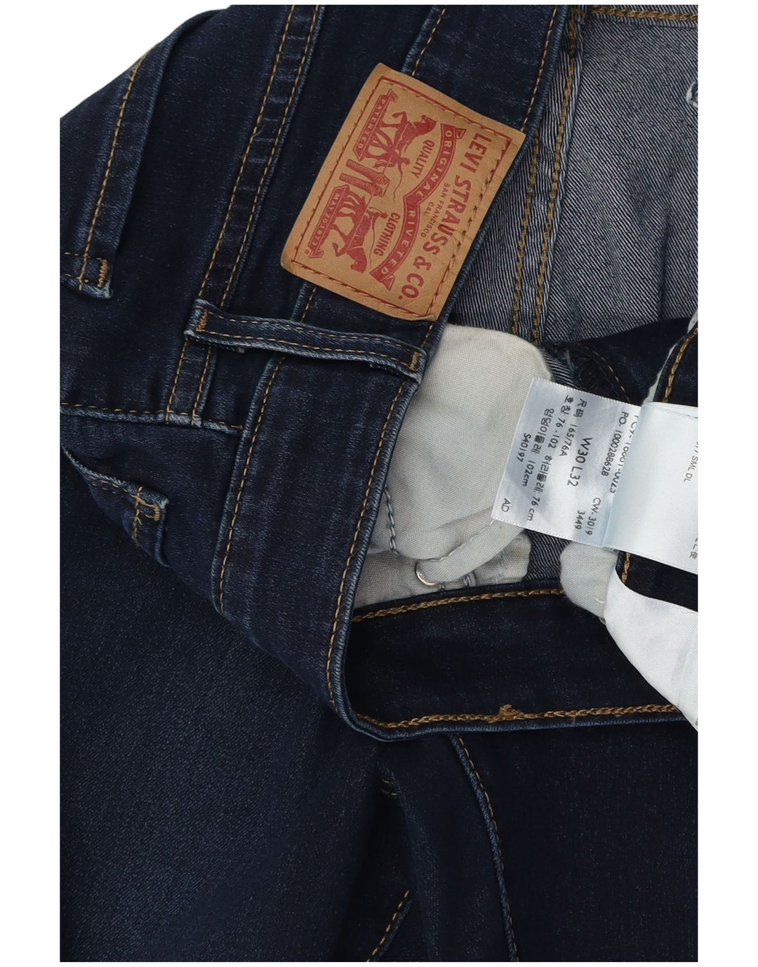 Damskie jeansy LEVI'S 711 Skinny W30 L32 Granatowa bawełna
