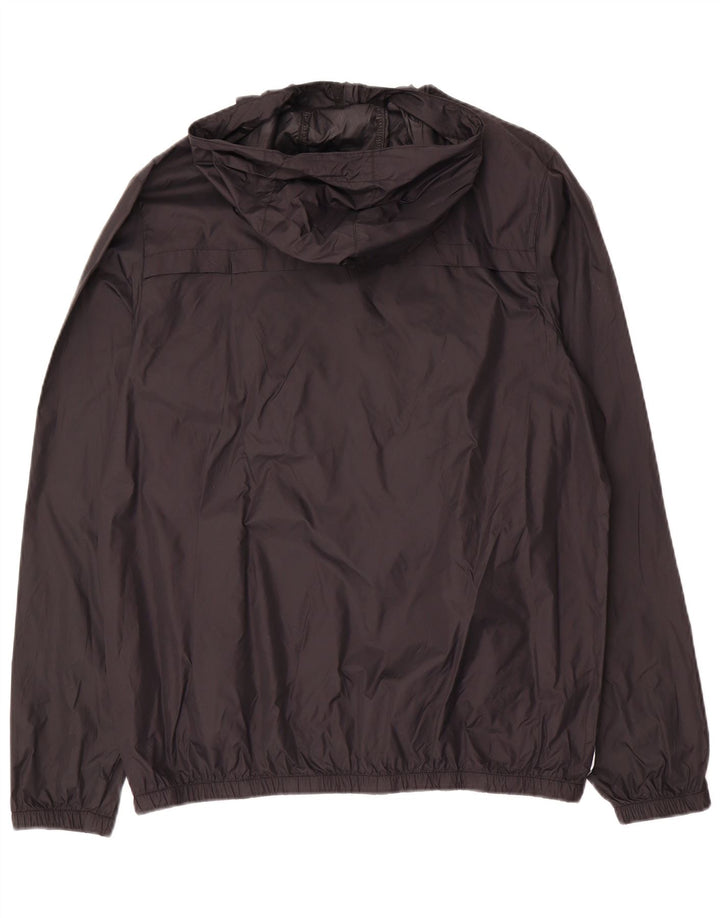 Męska kurtka Anorak z kapturem ELLESSE UK 40, duża, czarna, z blokami kolorów