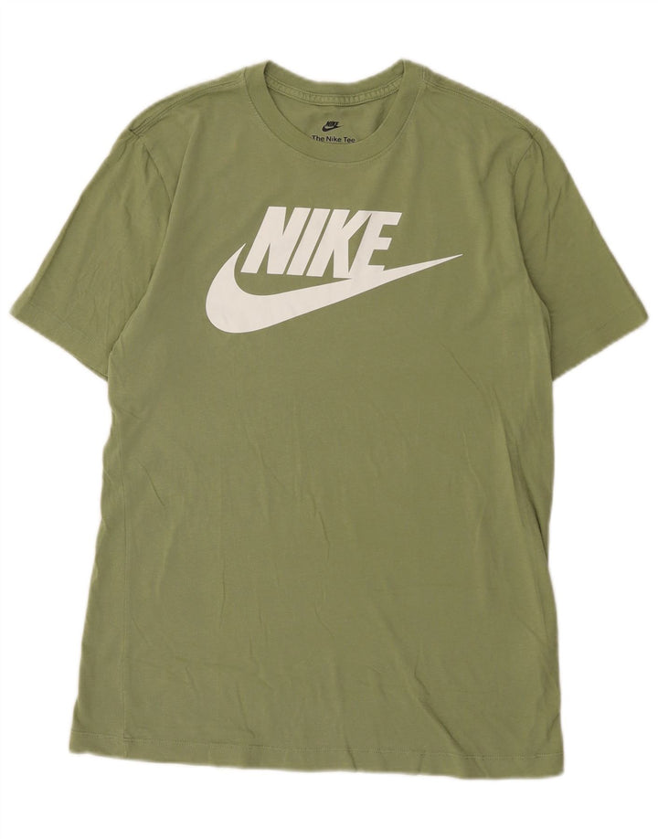 Męski T-shirt z grafiką Nike, mały, bawełniany khaki