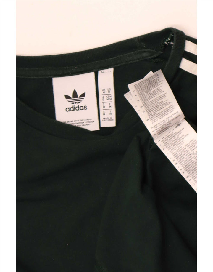 Męskie graficzne top Adidas z długim rękawem, średni zielony