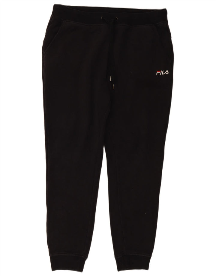 Męskie spodnie dresowe Fila Joggers, duże, czarne, bawełniane